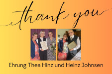 Ehrung Thea Hinz und Heinz Johnsen